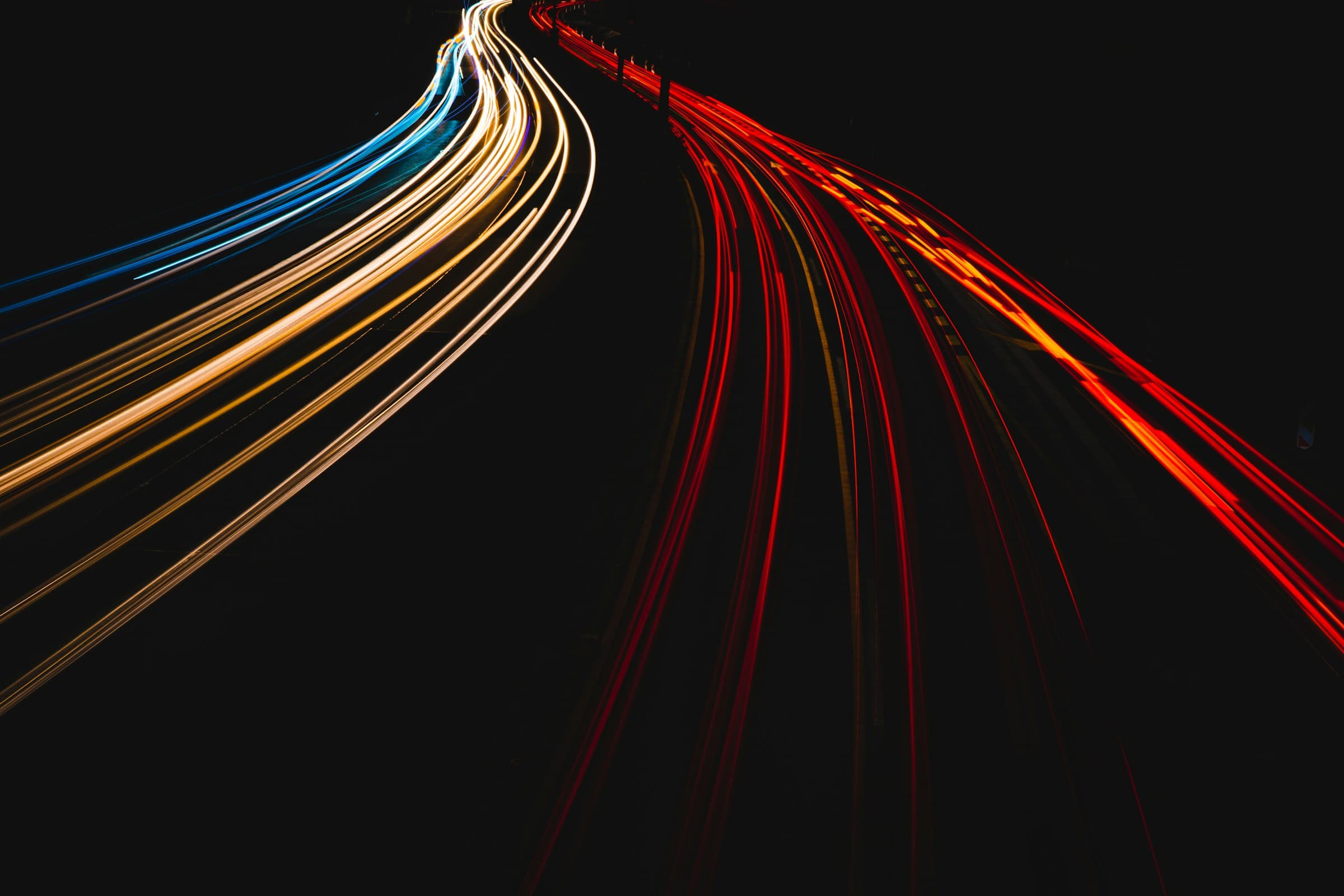 Light trails at speed — fiber sales momentum